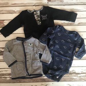 Bundle of 3 boy’s long sleeve. Size 3 months.